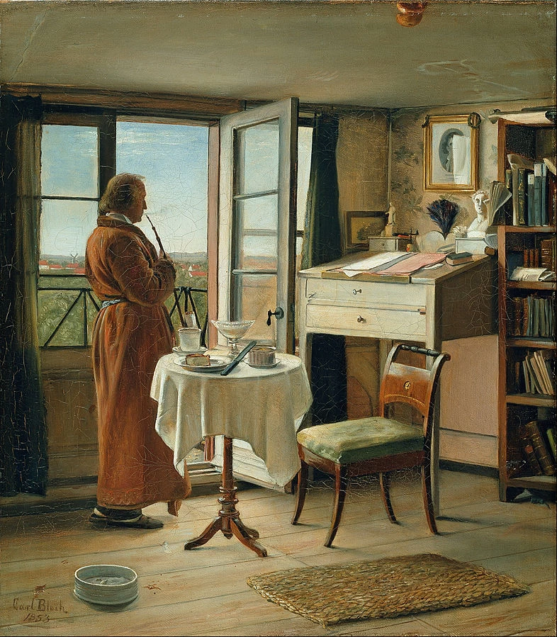 L'attore Kristian Mantzius nel suo studio - Hirschsprung Collection